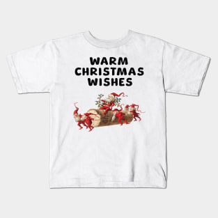 Warm Christmas Wishes Kids T-Shirt